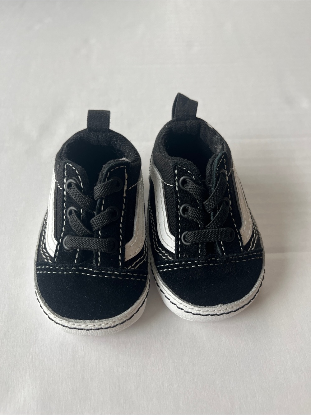 Vans Black and White Infant Canvas Sneakers